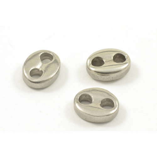 Stainless steel 2 row spacer bead 